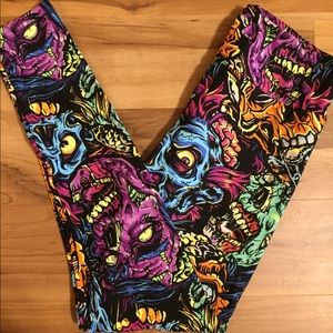 Lularoe OS Leggings Halloween Zombies NEW
